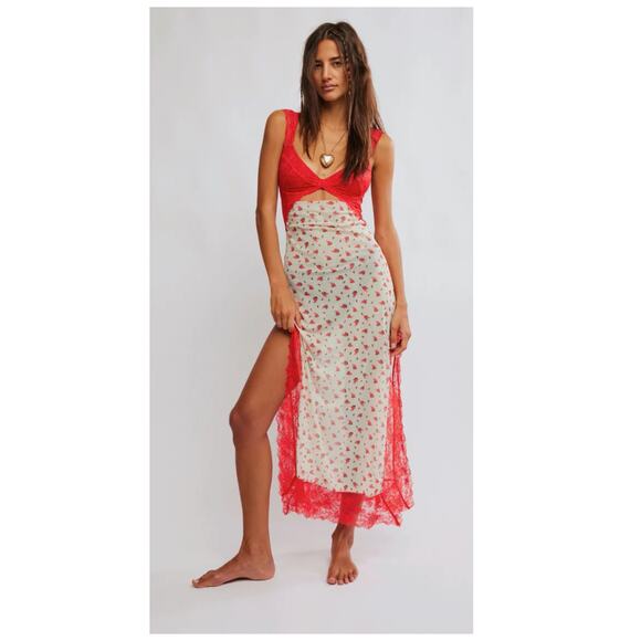 Free People Dresses & Skirts - Free People Suddenly Fine Maxi Slip Size Small